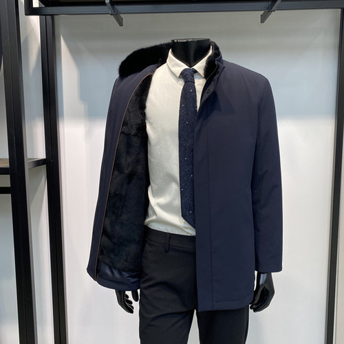 领佐诺依男士皮草商务休闲