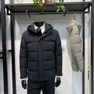 商务休闲简约保暖鸭绒服领佐 不倒帽设计羽绒服男士 25年冬季 新品