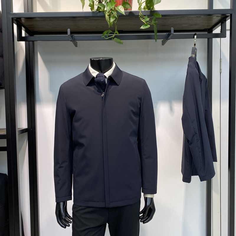 领佐商务休闲翻领男士鹅绒服