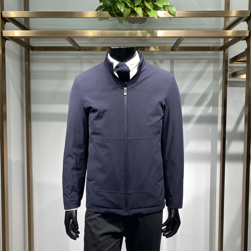 男士立领羽绒服外套商务鸭绒服