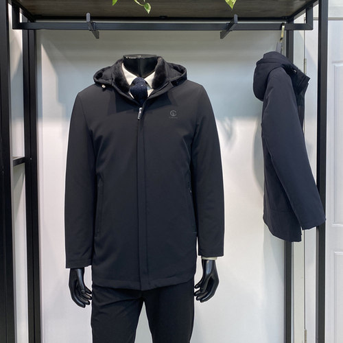 领佐品牌男士皮草商务休闲