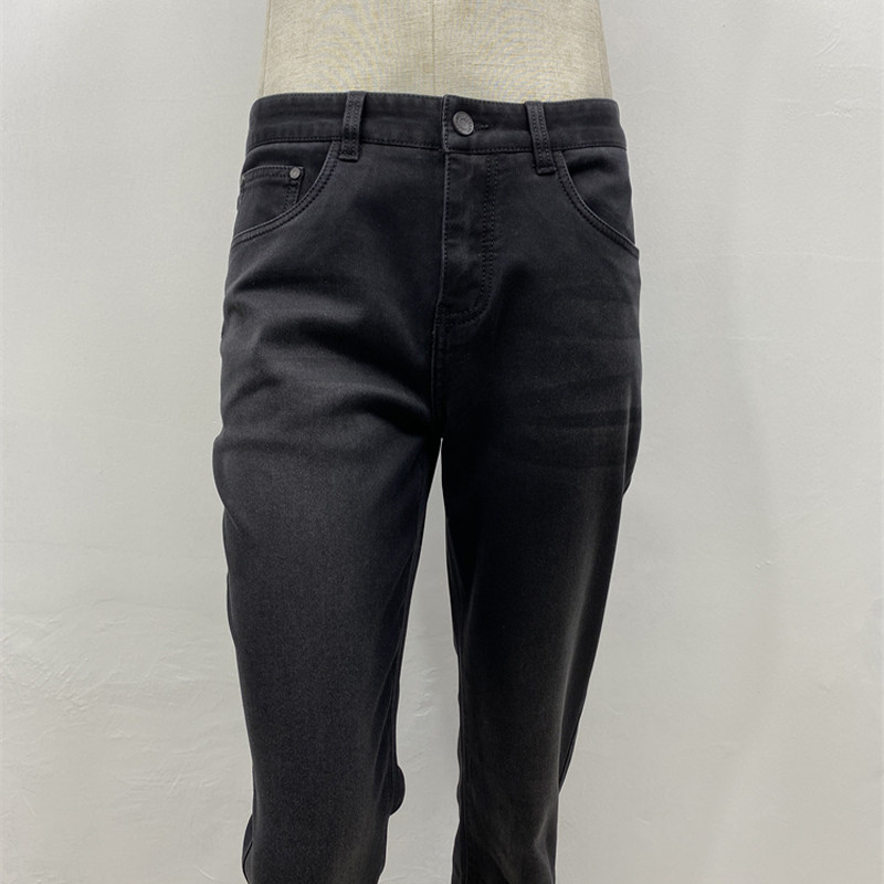 26年春季新品男士黑灰色牛仔裤弹力休闲直筒长裤免烫裤子领佐诺依