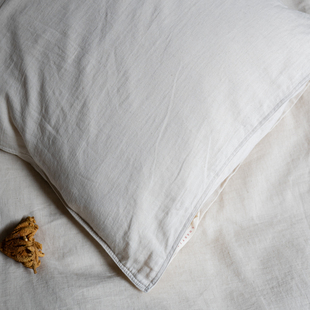 山隐造物家岛棉麻四件套纯色床单品床笠简约日式亲肤高级感侘寂风