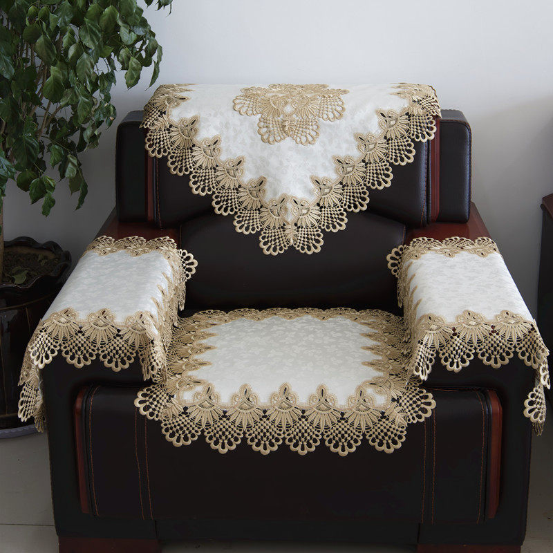 简约沙发靠背盖巾后背巾办公室沙发会议室接待室沙发扶手巾三角巾