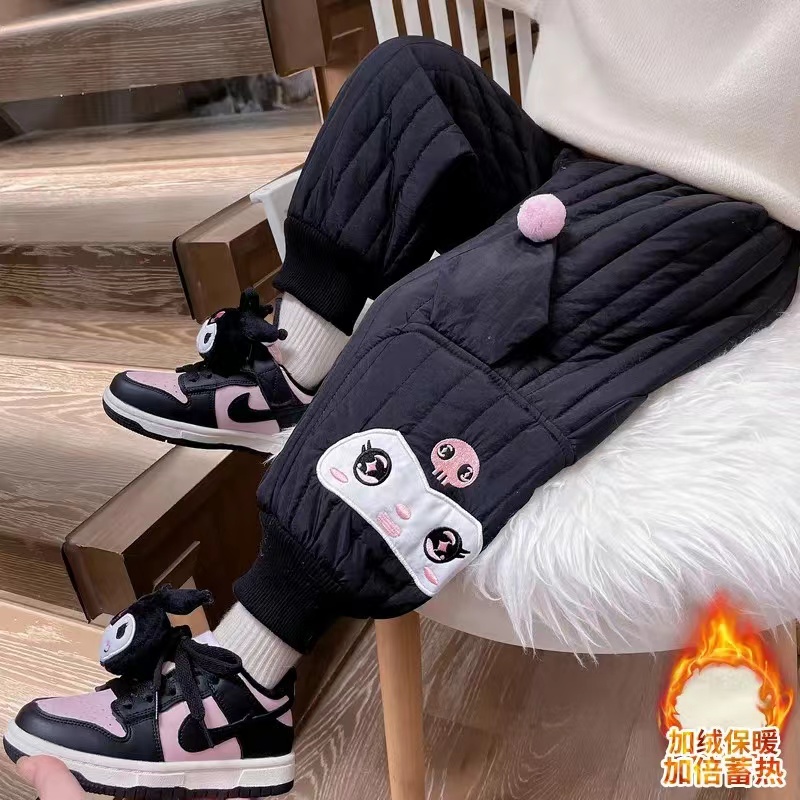 棉裤女童冬季加厚2023新款儿童冬装一条过冬女宝宝加绒加棉库洛米