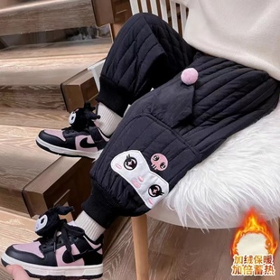 棉裤女童冬季加厚2023新款儿童冬装一条过冬女宝宝加绒加棉库洛米