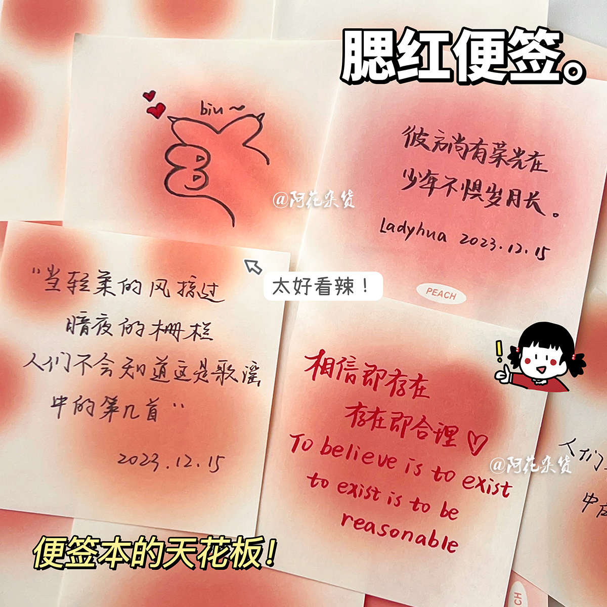 小红书同款腮红便签本
