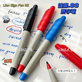 雄狮88签字笔老师专用批改作业红笔学生文具划重点速干粗头记号笔