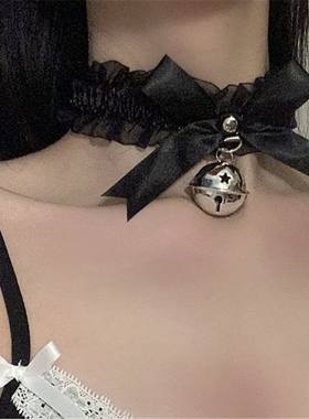 星空学姐配饰  sm调教性感铃铛项圈脖套配饰蝴蝶结脖链调