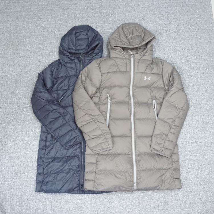 安德玛UA男子中长款鸭绒羽绒服