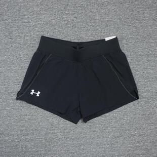 001 1342856 安德玛UA 女子反光跑步健身训练运动带内衬透气短裤