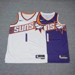 NIKE耐克 Swingman德文布克太阳队SW热印速干球衣 DV4855 DV4851