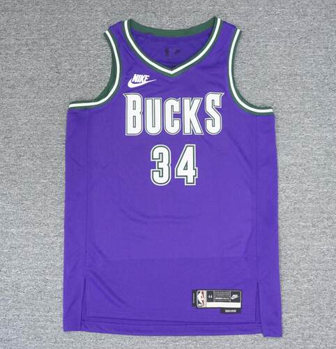 Nike/耐克 雄鹿字母哥速干NBA男子SWINGMAN热印球衣 DO9450-504