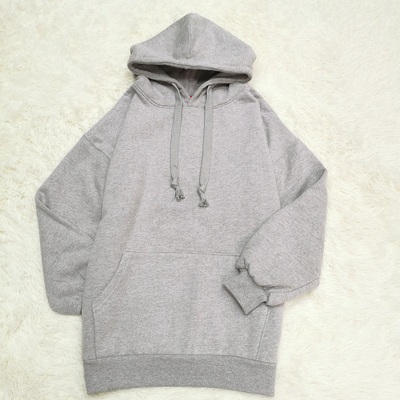 加绒加厚宽松连帽卫衣