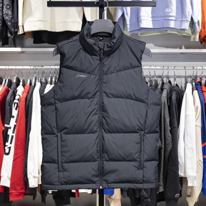 李宁羽绒马甲保暖防风