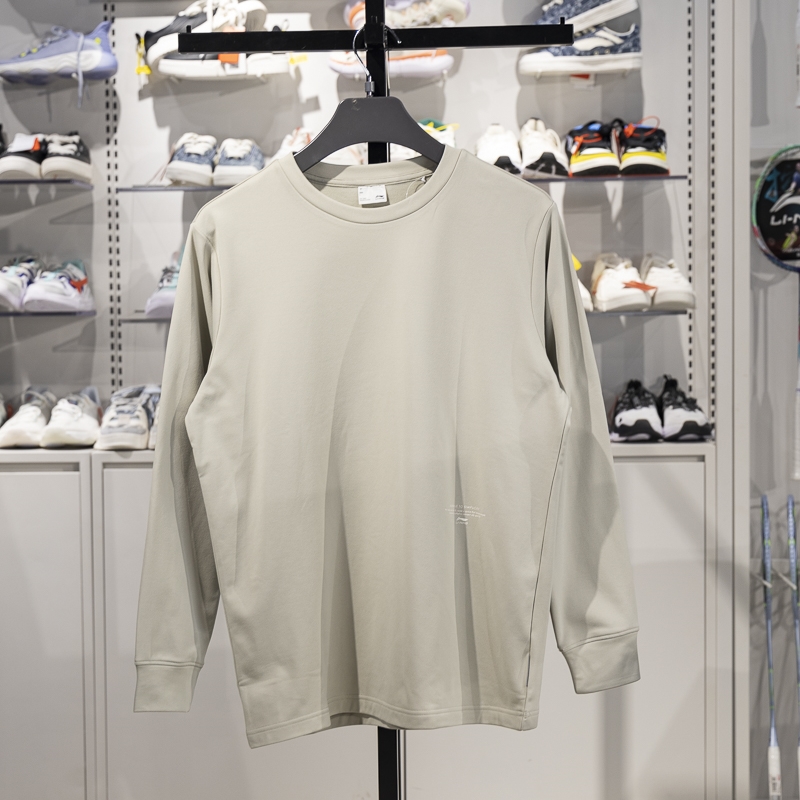 李宁长袖男子加绒保暖长袖T恤