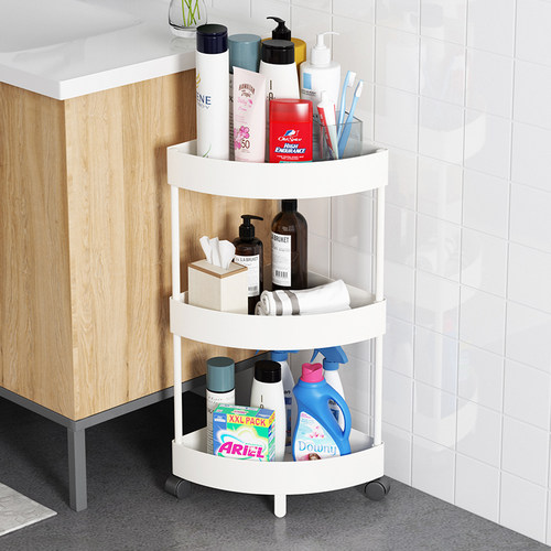 浴室置物架落地式三角防水价格 浴室置物架落地式三角防水图片 星期三