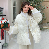 【】新中式风温柔风90羽绒服女2D111-A1120P335K508，女装羽绒服，2D111