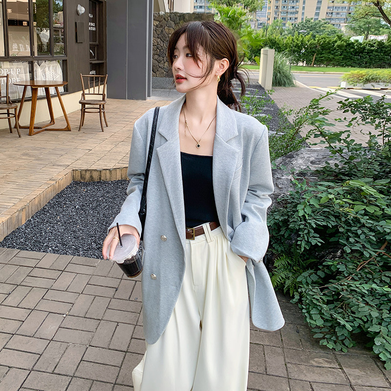 【】蓝色休闲气质西装外套女2D111-A1031P165K228,女装西装,2D111
