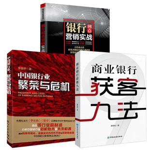 商业银行获客九法邢修桂 银行网点营销实战 中国银行业：繁荣与危机 市场营销管理 营销教学案例 银行销售实务书籍 全3册