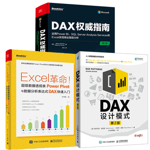 Excel 数据透视表 DAX设计模式 DAX 第2版 指南运用PowerBISQLServerAnalysisServices和Excel实现商业智能分析第2版 全3册
