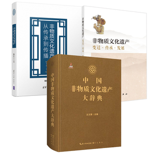 非物质文化遗产变迁传承发展非物质文化遗产活动传播案例书籍 中国非物质文化遗产大辞典 从传承到传播 非物质文化遗产 全3册