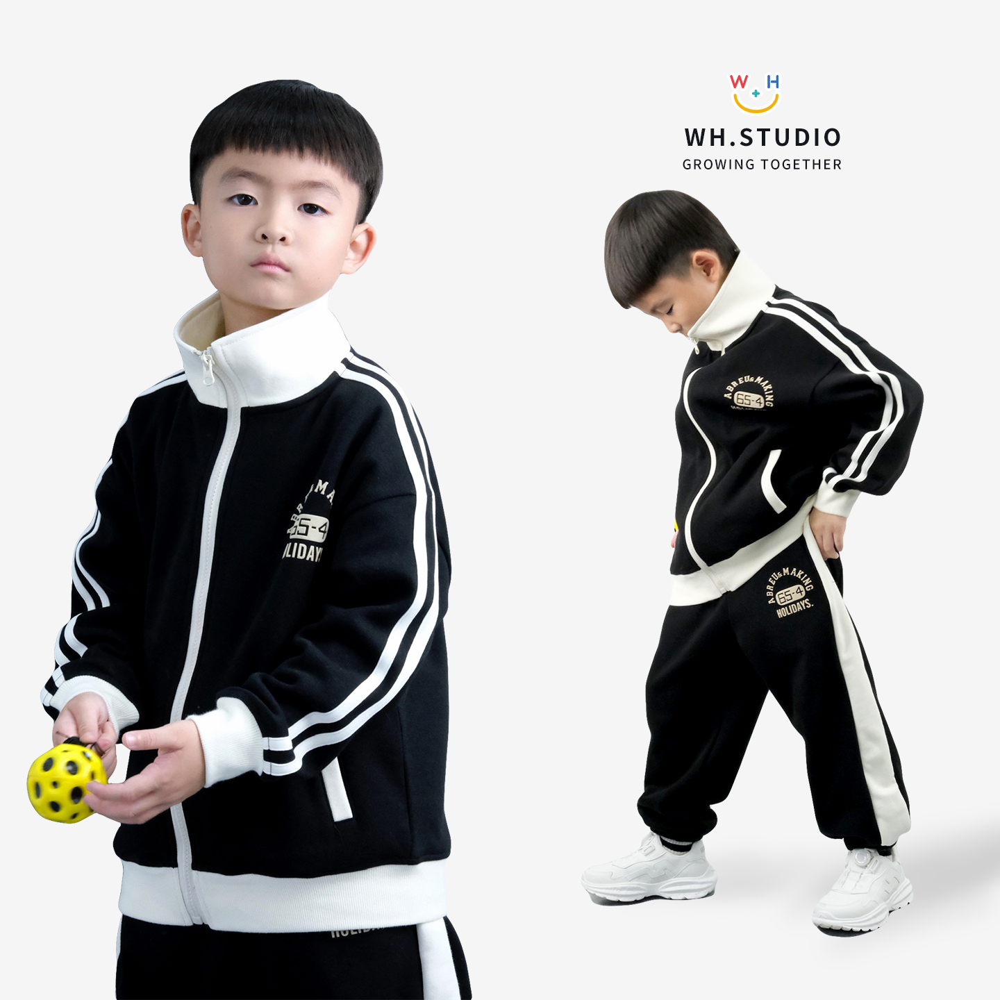 青少年学生保暖加绒卫衣外套卫裤