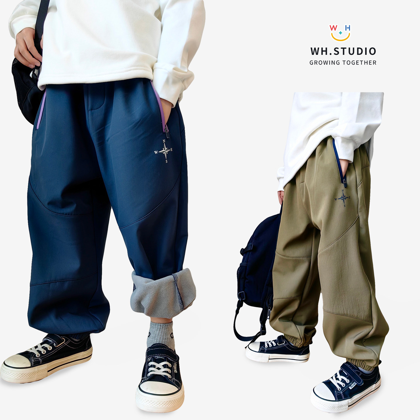 儿童软糯摇粒绒巨保暖软壳长裤