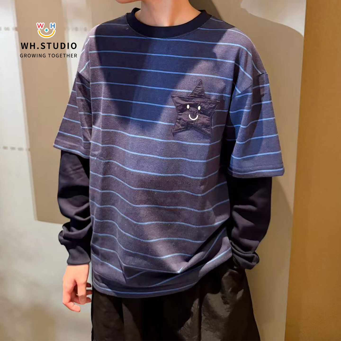 儿童日系休闲假两件全面T恤