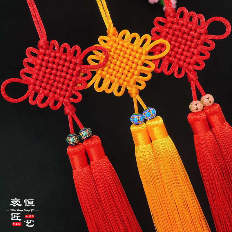 景泰蓝中国结小号挂件客厅电视墙门把手新年装饰乔迁新居挂饰软装