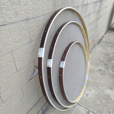 竹筛不锈钢网筛圆簸箕晒肉神器