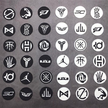 NBA篮球个人标志LOGO科比库里詹姆斯 刺绣徽章小补丁装饰布贴