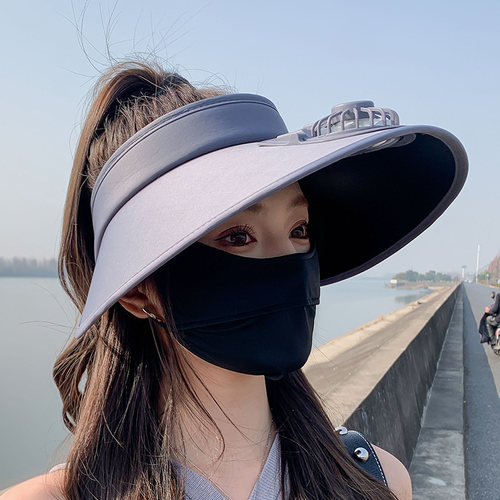 可充电风扇帽女夏季防紫外线2026