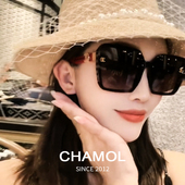 墨镜女2025新款 高级感潮大脸显瘦方框太阳镜防紫外线偏光眼镜开车