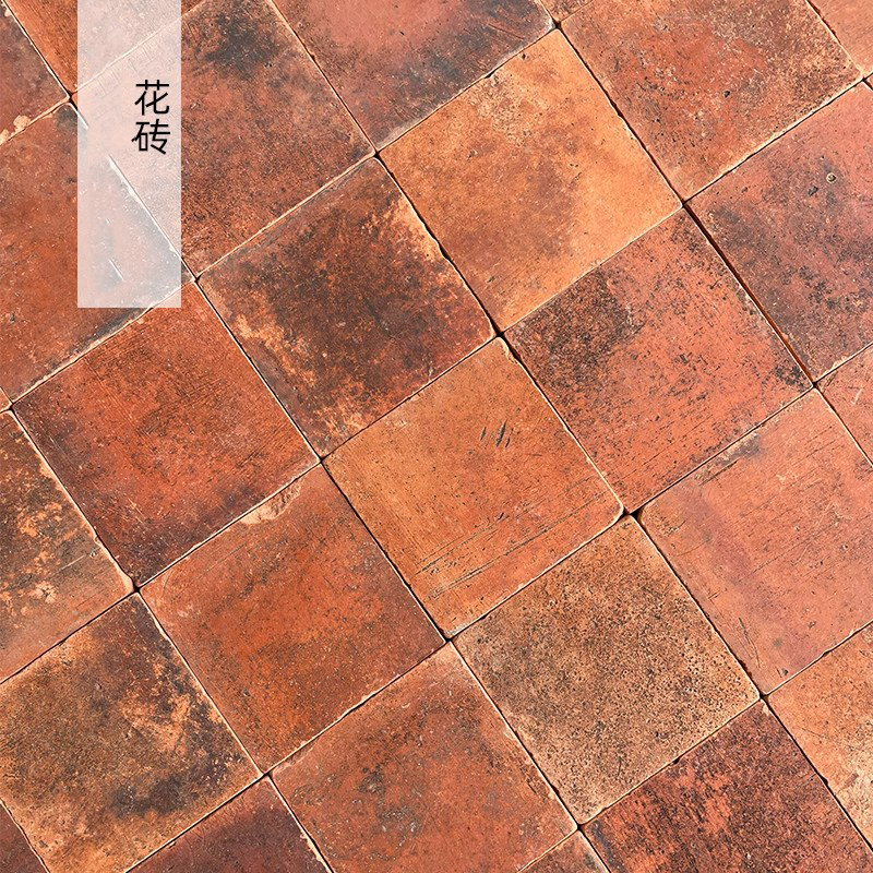 民国风闽南红砖古厝防潮老砖复古民宿会所陶土地砖140x140手工砖