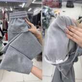 加绒加厚冬季 潮 保暖显瘦休闲运动裤 卫裤 女高腰宽松洋气灰色哈伦裤