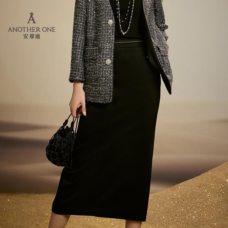 极简风气质显瘦a字半身裙