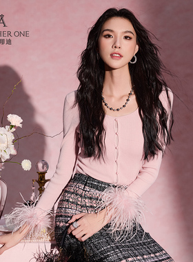 ANOTHER ONE安那迪温柔富家千金感针织衫小众设计感时尚百