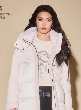 ANOTHER ONE安那迪宽松显瘦链条设计T恤时尚宽松套头衫白色卫衣