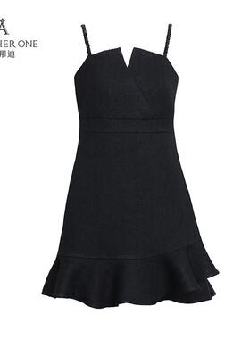 ANOTHER ONE安那迪不规则连衣裙女高级感气质时尚显瘦百搭吊带裙