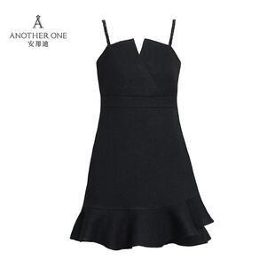 ANOTHER ONE安那迪不规则连衣裙女高级感气质时尚显瘦百搭吊带裙