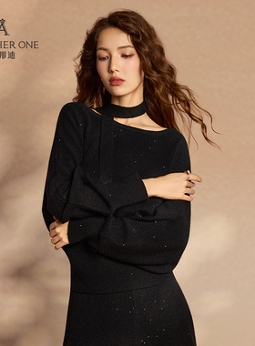 ANOTHER ONE安那迪高级感绑带设计宽松上衣独特时髦蝙蝠袖