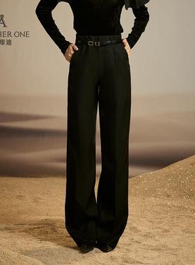 ANOTHER ONE安那迪阔腿裤时尚通勤气质休闲裤女时髦显瘦直