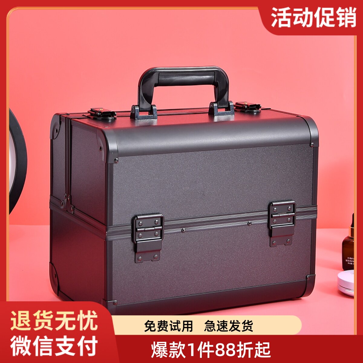 纹绣工具箱大容量化妆箱专业跟妆师美睫美容美甲纹眉专用手提箱