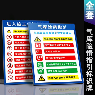 气库险情指引安全标识牌