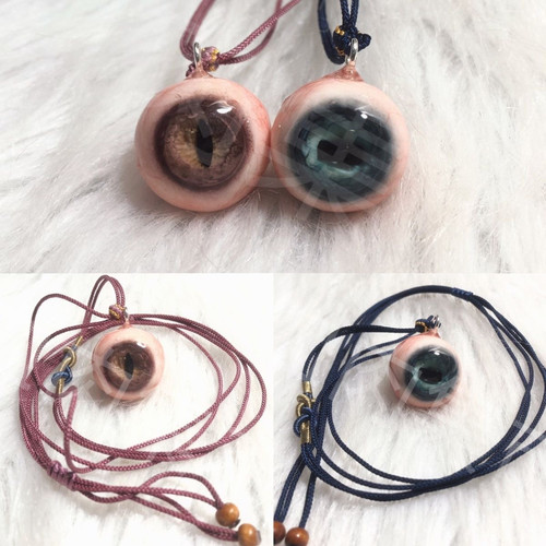 昼夜原创眼球项链山羊瞳竖瞳眼球饰品仿真春节新年蛇年