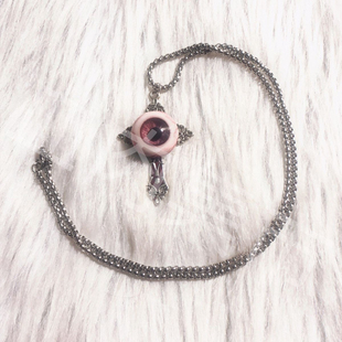 血十字原创眼球项链纯手工diy节日礼物血色眼球饰品挂脖爆款