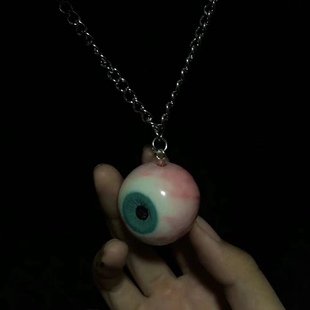 仿真专用眼球项链小众克苏鲁饰品33MM真人眼球大小现挖的很新鲜
