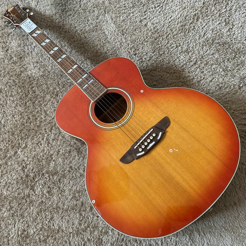 品牌 Caraya 歌莉娅云杉木面单板民谣木吉他 42寸库存渐变色微瑕