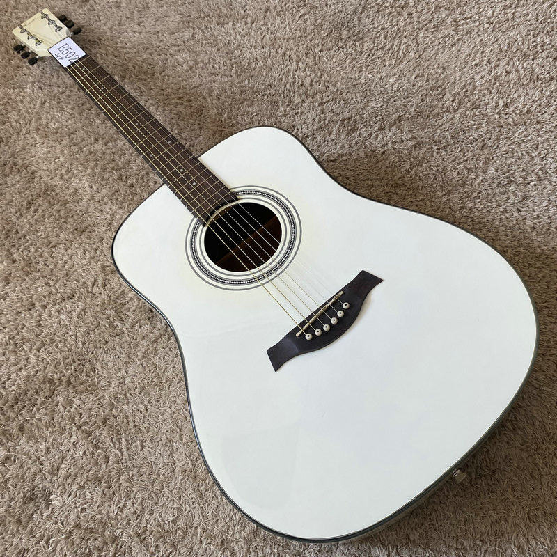 极风 Blast 云杉木合板民谣木吉他 41寸库存D桶白色初学入门微瑕